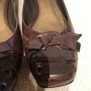 Leather Heels / Flats with Bow